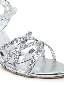 Stepee Heel Sandal -6 Pair Set - Silver