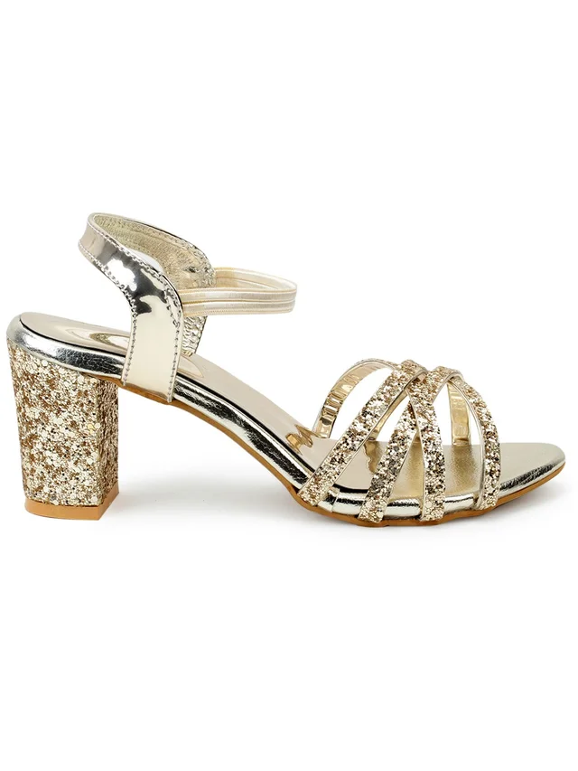 Stepee Heel Sandal -6 Pair Set - Golden