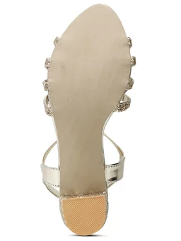 Stepee Heel Sandal -6 Pair Set - Golden