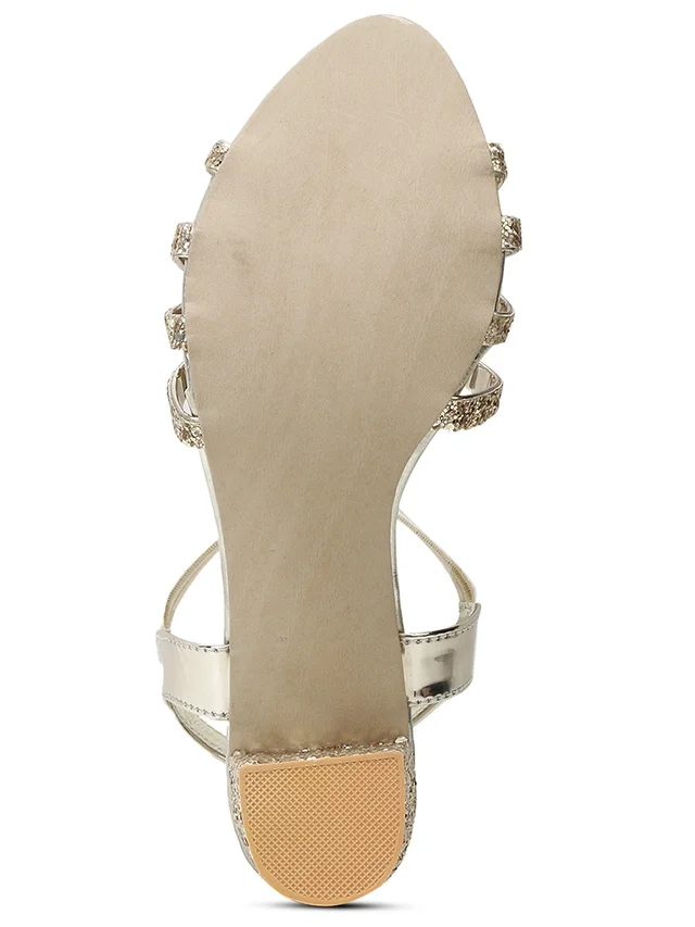 Stepee Heel Sandal -6 Pair Set - Golden