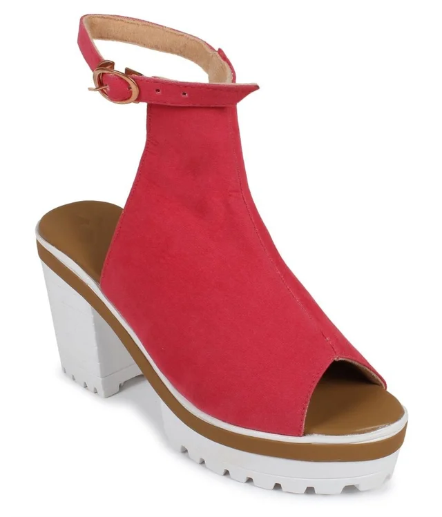 Stepee Heel Sandal- 6 Pair Set - Red