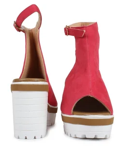 Stepee Heel Sandal- 6 Pair Set - Red