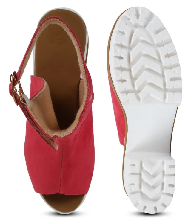 Stepee Heel Sandal- 6 Pair Set - Red