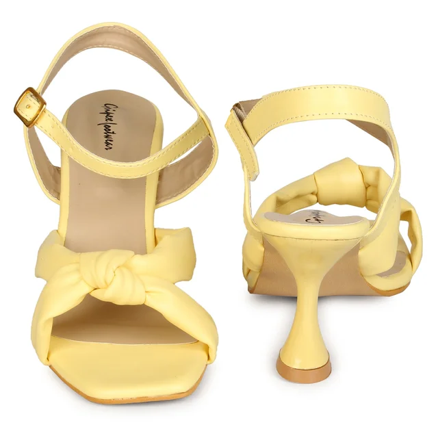 Stepee Women Classy Lemon Heel sandals- 6 Pair set. - Lemon
