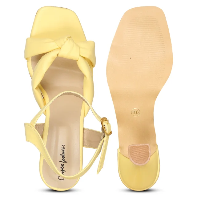 Stepee Women Classy Lemon Heel sandals- 6 Pair set. - Lemon