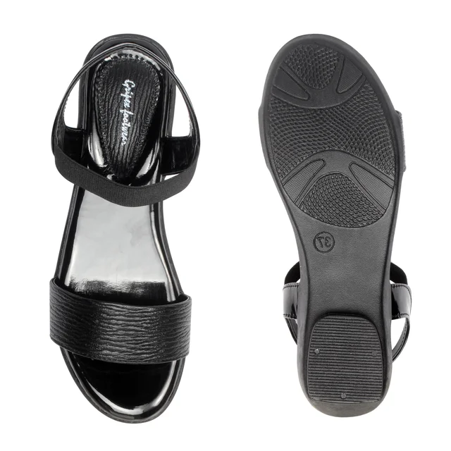 Stepee Sandals 6 Pair Set - Black
