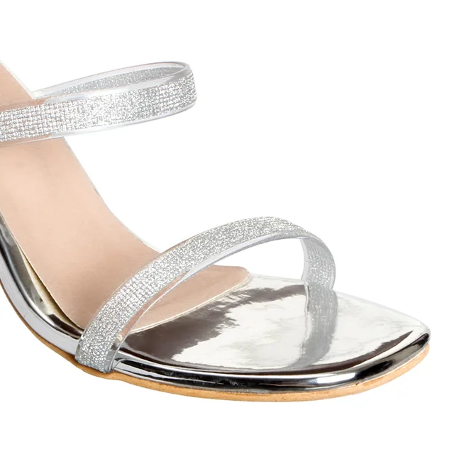 Stepee Heel Slipper 6 Pair Set - Silver