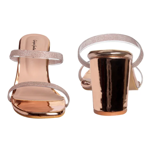 Stepee Heel Slipper 6 Pair Set - Rose gold