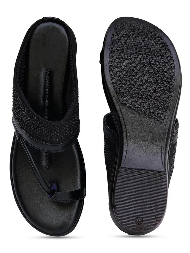 Stepee Black Comfort Siroski slipper 6 pair set - Black