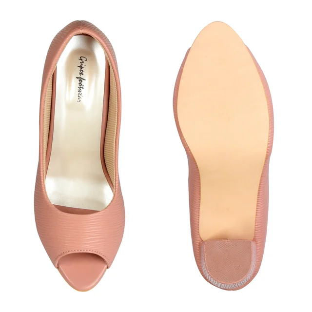 Stepee Heel Belly-6 Pair Set - Peach