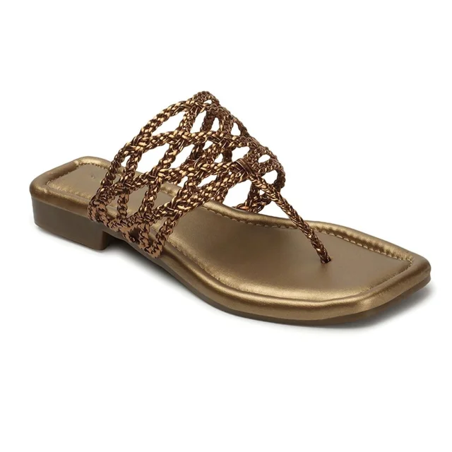 Hand bunai slippers for women - Copper