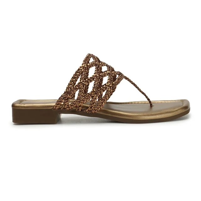Hand bunai slippers for women - Copper