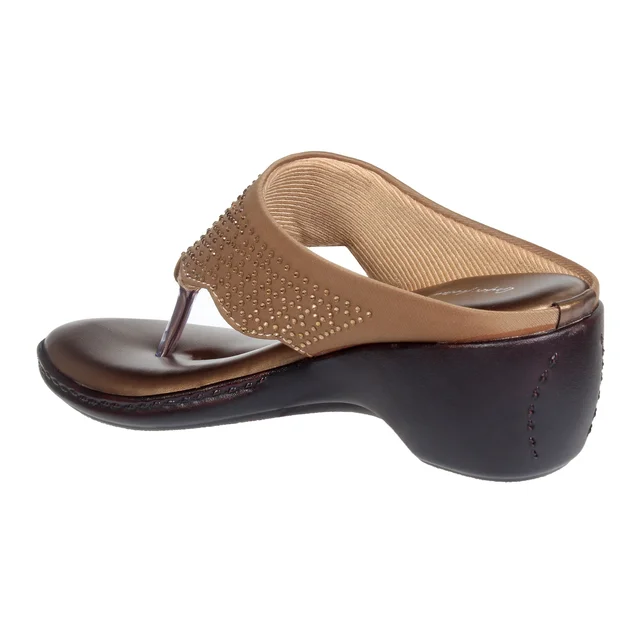 Siroski with soft padding comfort slippers for women - Copper