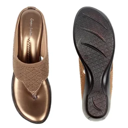 Siroski with soft padding comfort slippers for women - Copper