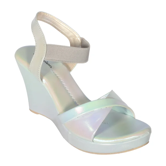 Platform heel gola for women - Sky silver