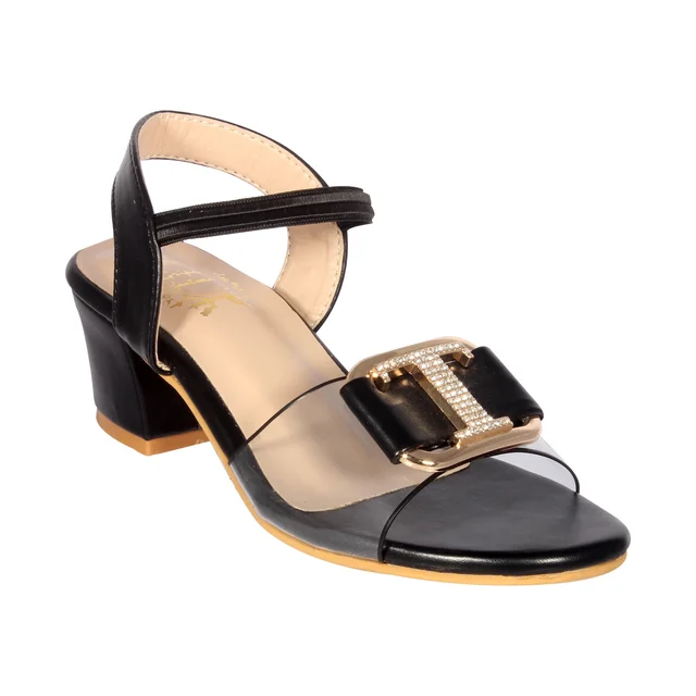 Kids heel sandals with smart look - Black
