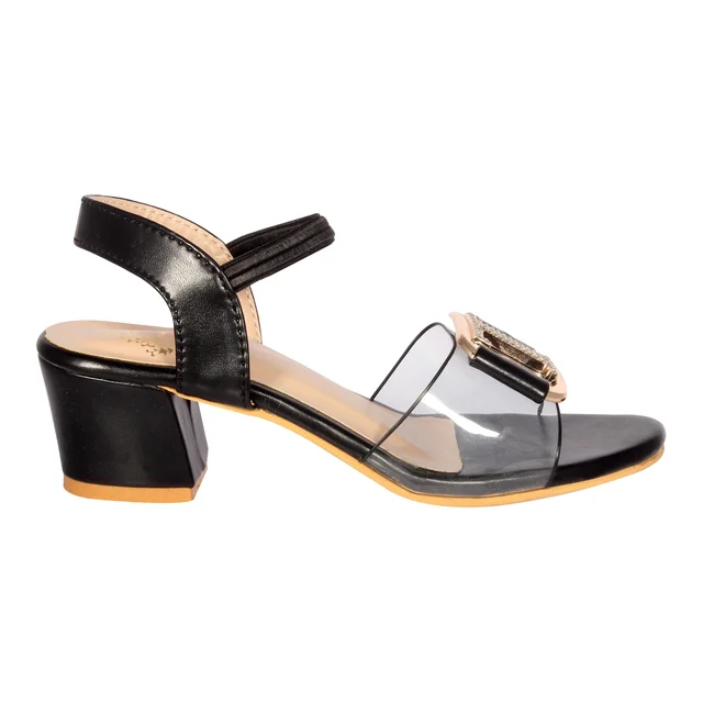 Kids heel sandals with smart look - Black