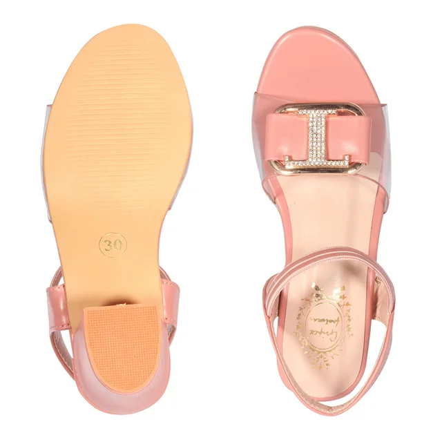 Kids heel sandals with smart look - Pink