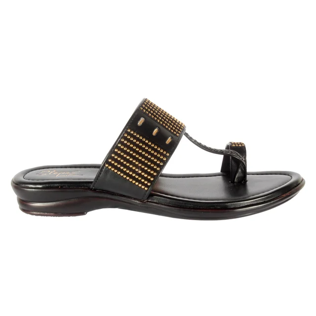 Women smart casual wear slippers - Black