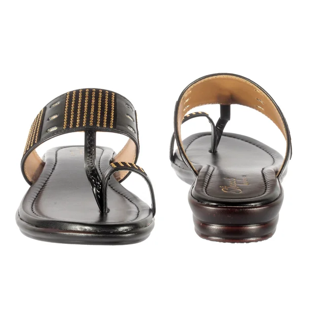 Women smart casual wear slippers - Black