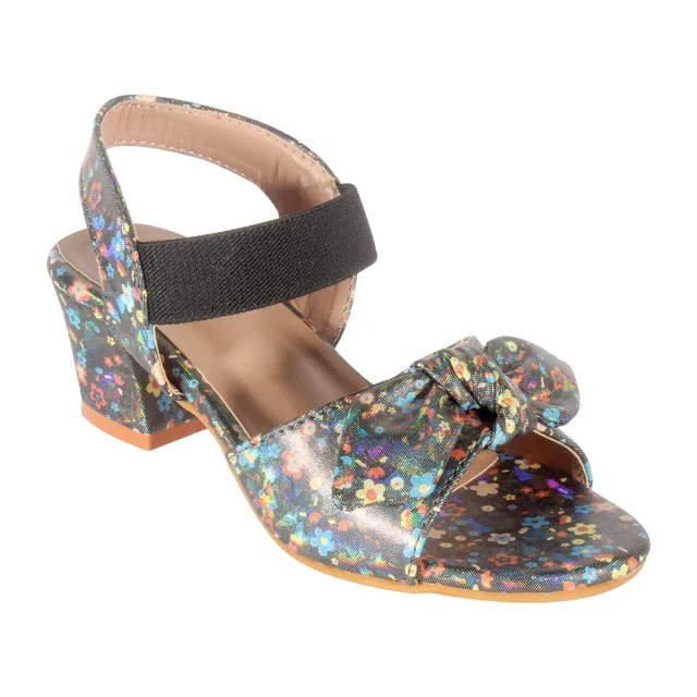 Kids sandals with short heel - Dark Grey