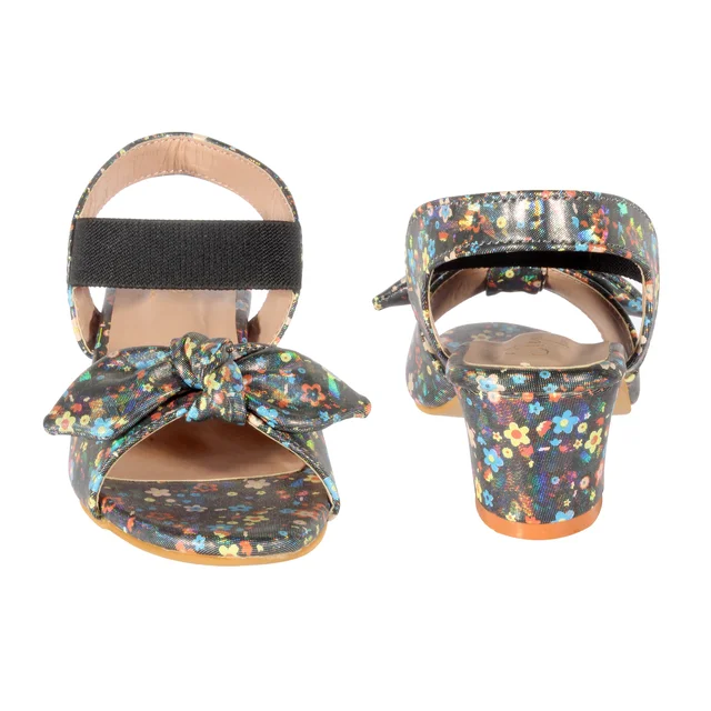 Kids sandals with short heel - Dark Grey