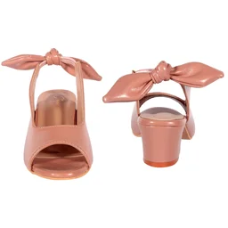 Kids Short heel open toe sandals for girls - Pink
