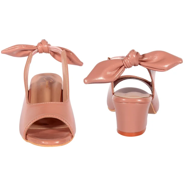 Kids Short heel open toe sandals for girls - Pink