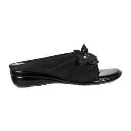Soft pillow comfort slippers for wome with siroski - Black