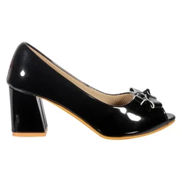 Open toe heel belly with 2 inch heel for women - Black