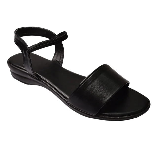 STEPEE Flat formal sandals for women with soft and casual look - Black