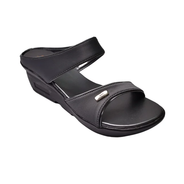 STEPEE short platform casual 2 inch heel slippers - Gray