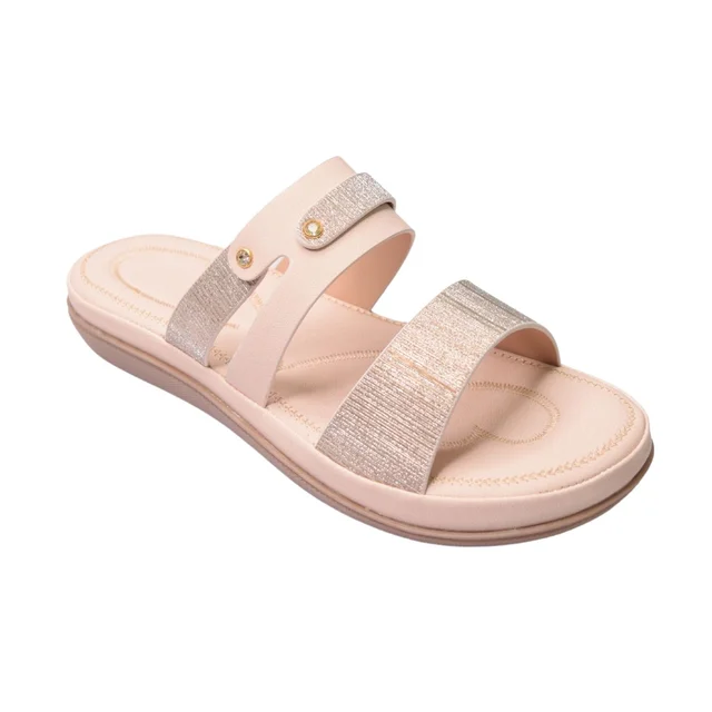 Stepee Flat Arba Sandal With Extra Padding - Cream