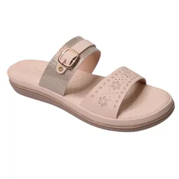 Stepee Flat Arba Sandal With Extra Padding - Cream