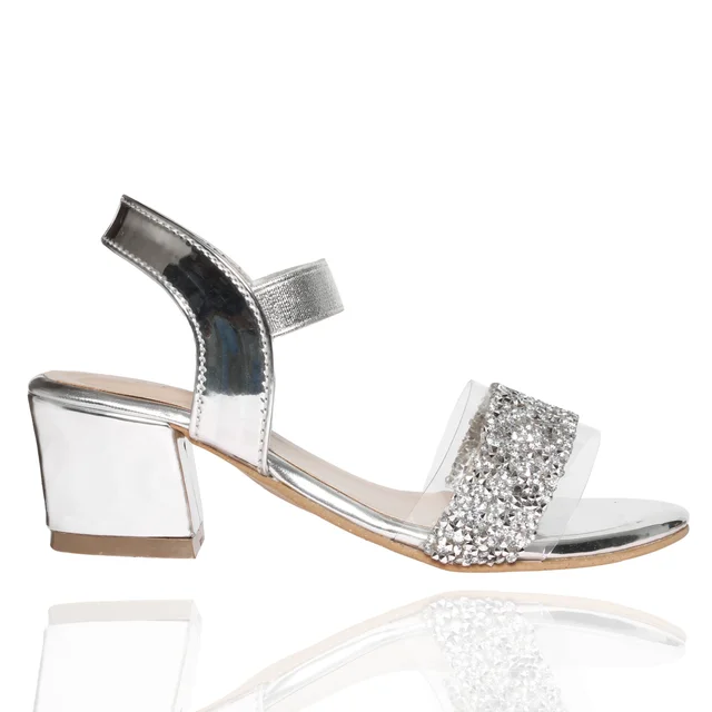 STEPEE Kids- Stepee Girls Heels - Silver