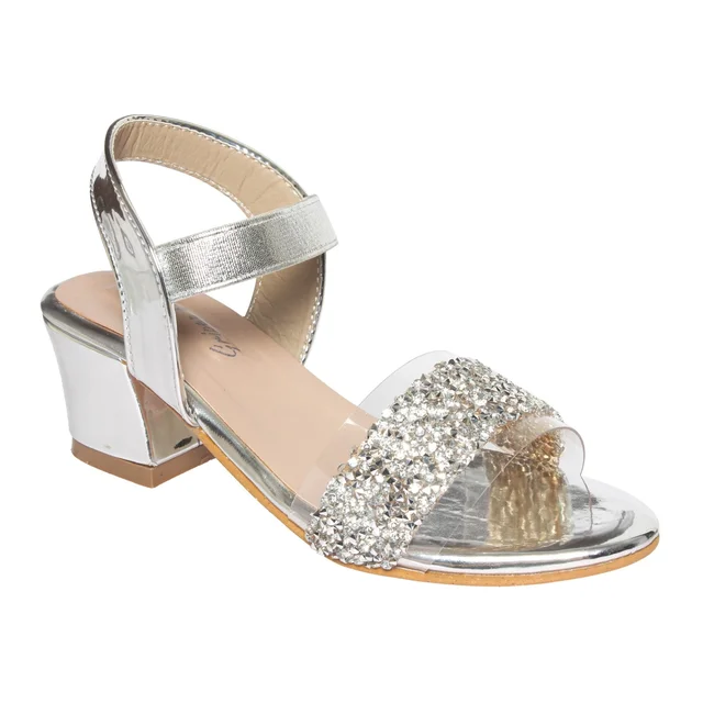 STEPEE Kids- Stepee Girls Heels - Silver