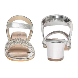 STEPEE Kids- Stepee Girls Heels - Silver