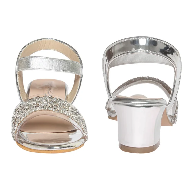 STEPEE Kids- Stepee Girls Heels - Silver
