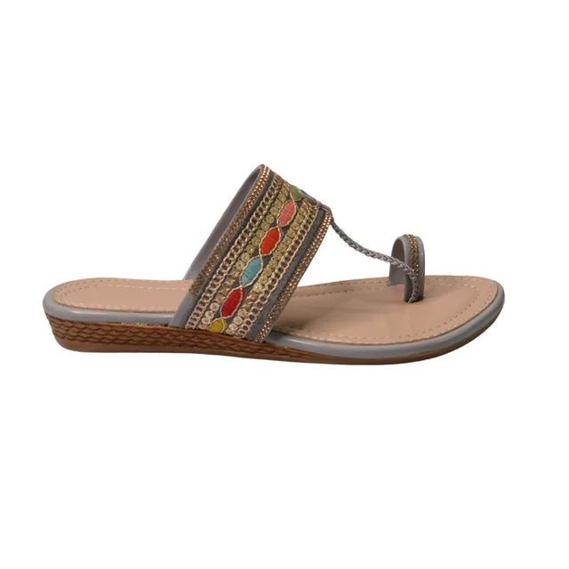 Gripex Footwear flat casualt slippers - Gray