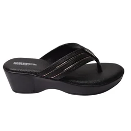 Stepee soft padding comfort slippers for women - Black