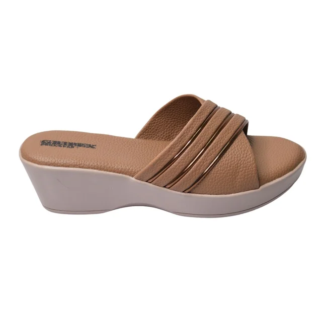 Stepee Soft Pillow Comfort Slippers For Women - Tan