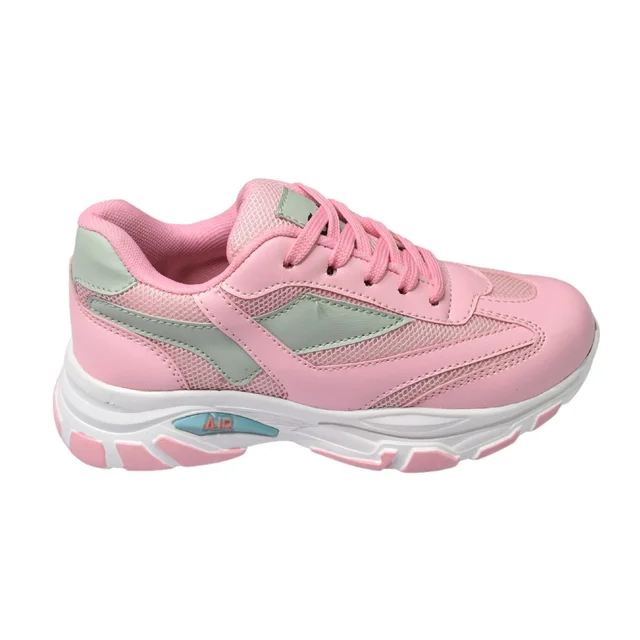 Stepee Womens White Sole Casual Walking Sneakers Shoes - Pink