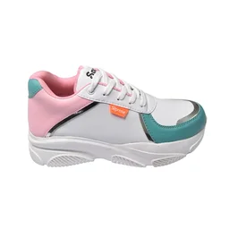 Stepee Comfotable Lightweight Casual Lace-Up Sneaker for Women/Girls - Pink
