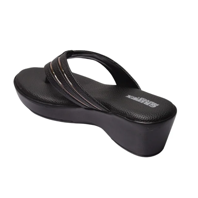 Stepee soft padding comfort slippers for women - Black