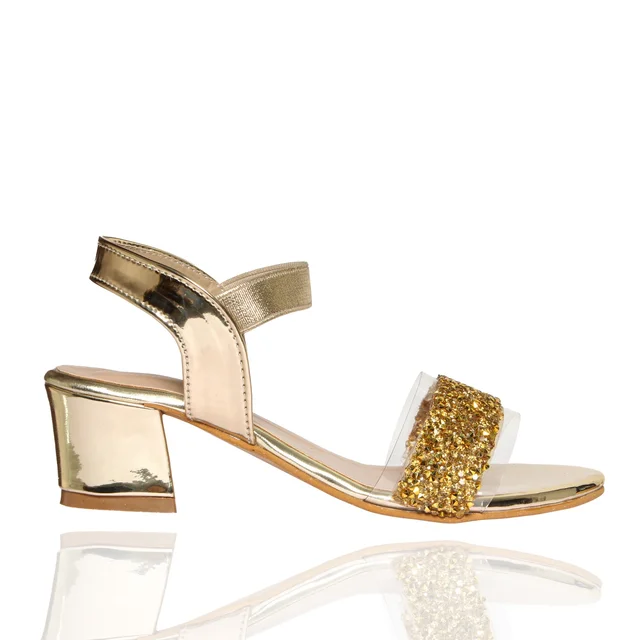 STEPEE Kids- Stepee Girls Heels - Golden