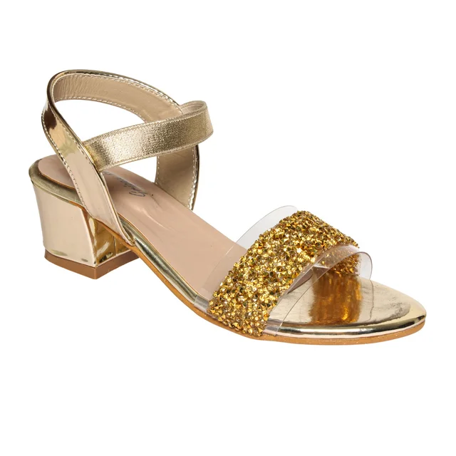 STEPEE Kids- Stepee Girls Heels - Golden