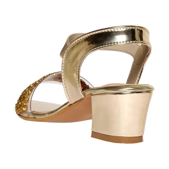 STEPEE Kids- Stepee Girls Heels - Golden