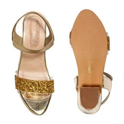STEPEE Kids- Stepee Girls Heels - Golden