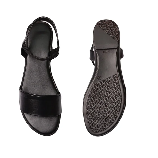 STEPEE Flat formal sandals for women with soft and casual look - Black