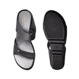 STEPEE short platform casual 2 inch heel slippers - Gray